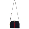 GUCCI GUCCI NAVY SUEDE SMALL OPHIDIA BAG,499621 D6ZYG
