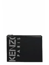 KENZO BLACK FABRIC A4 CLUTCH BAG,10538063
