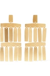 ANNIE COSTELLO BROWN ROMA GOLD-TONE EARRINGS