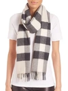 BURBERRY Heritage Half Mega Check Cashmere Scarf