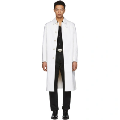 Maison Margiela Tailored Button-down Coat In White