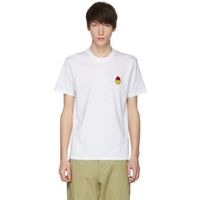 Ami Alexandre Mattiussi + The Smiley Company Appliquéd Cotton-jersey T-shirt - White