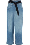 BRUNELLO CUCINELLI Belted faded high-rise wide-leg jeans,US 7789028784205066