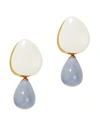LIZZIE FORTUNATO Cream Painted Drop Earrings,SS18E043