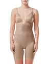 Spanx Suit Your Fancy Plunge Low-back Mid-thigh Bodysuit In Champagne