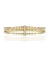 CARELLE MODERNE 18K GOLD THREE-ROW DIAMOND BANGLE,PROD210180361