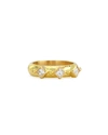 ELIZABETH LOCKE 19K GOLD & HARLEQUIN DIAMOND STACK RING,PROD210181793