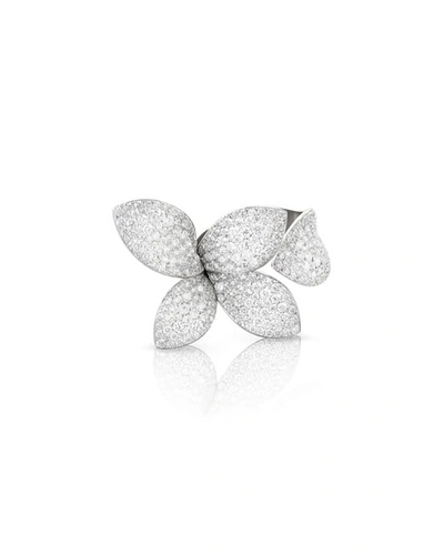 Pasquale Bruni Giardini Secreti 18k White Gold Diamond Petal Ring