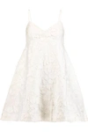 ZIMMERMANN WOMAN MISCHIEF DAWNING FLARED FIL COUPÉ LINEN MINI DRESS IVORY,US 1071994536374624