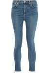 RAG & BONE Zip-detailed faded high-rise skinny jeans,US 7371418045471969