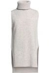 ADAM LIPPES WOMAN SPECKLED KNITTED WOOL AND CASHMERE-BLEND TURTLENECK SWEATER LIGHT GRAY,US 13331180551957847