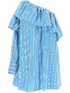 MSGM STRIPED COTTON DRESS,10538199