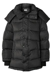BALENCIAGA SWING OVERSIZED EMBROIDERED QUILTED SHELL DOWN JACKET