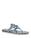 TORY BURCH WOMEN'S MILLER PATENT LEATHER THONG SANDALS,40173