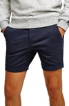 TOPMAN Skinny Fit Chino Shorts,33S20ONAV