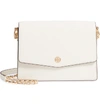 TORY BURCH ROBINSON CONVERTIBLE LEATHER SHOULDER BAG - WHITE,46333