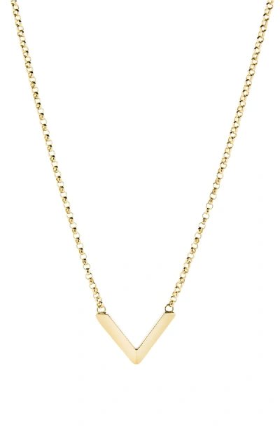 Miansai Mini Angular Pendant Necklace In 18k Gold-plated Sterling Silver, 18