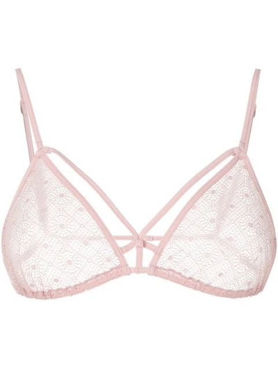 Marlies Dekkers Seduction Cutout-detail Lace Bralette In Pink