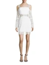 THREE FLOOR Angelic Cold-Shoulder Lace Dress,0400096481730