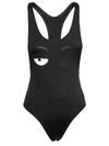Chiara Ferragni Eyes Printed One Piece Swimsuit In Black