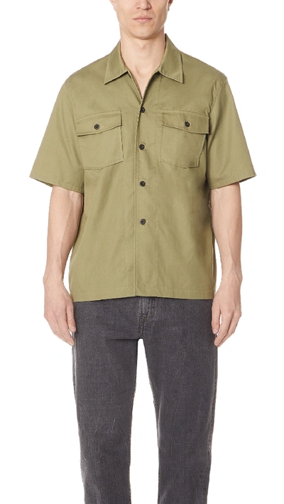 Our Legacy Short Sleeve Shirt In Olive
