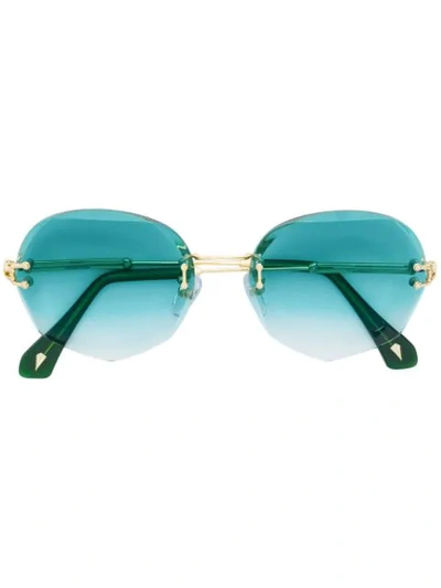 Sauren Eyewear Jasmine Sunglasses - 绿色 In Green