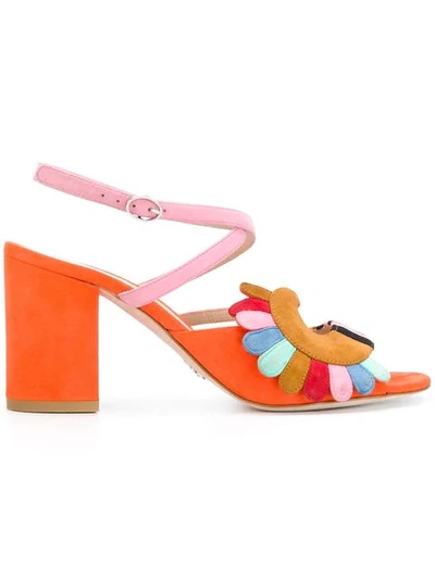 Paula Cademartori Lexie Classic Multicolored-suede Sandals In Multicolour