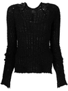 LOST & FOUND LOST & FOUND RIA DUNN LONG-SLEEVE FITTED SWEATER - BLACK,W2274613212769316