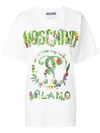 MOSCHINO floral logo T-shirt,A0702044012789730