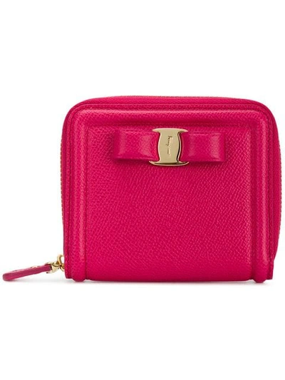 Ferragamo Salvatore  Vara Bow Zip-around Wallet - Pink