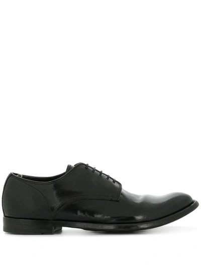 Officine Creative Anatomia Leather Derby Lace-up Shoes In Black