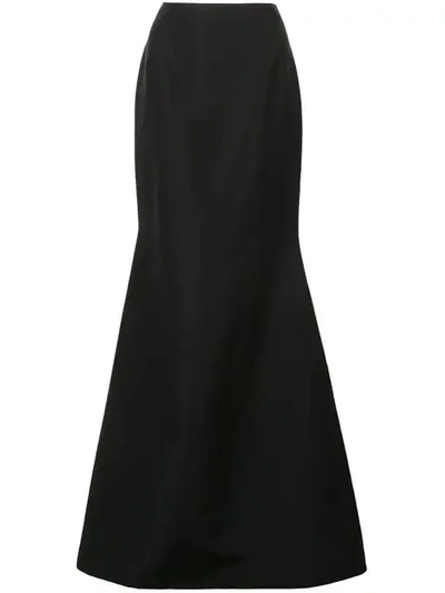Carolina Herrera Women's Silk Faille Long Trumpet Skirt In Black