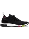 Adidas Originals Black Nmd Racer Primeknit Sneakers In Black