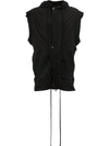 DI LIBORIO DI LIBORIO SLEEVELESS BUTTONED HOODIE - BLACK,PE187700A11312771530