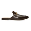 GUCCI GUCCI BROWN KINGS SLIP-ON LOAFERS,426219 BLM00