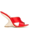 FERRAGAMO SCULPTED HEEL MULES,68490012765013