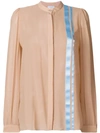 VIONNET VIONNET STRIPE DETAIL FLOATY BLOUSE - NEUTRALS,CAVAP18004T132912784313