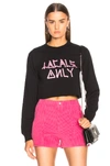 ADAPTATION ADAPTATION LOCALS ONLY CROPPED TEE IN BLACK