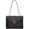 Saint Laurent Medium Loulou Patent Leather Shoulder Bag - Black