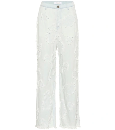 Chloé Embroidered Jeans In Blue