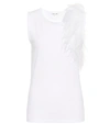 HELMUT LANG FEATHER-TRIMMED TOP,P00316140