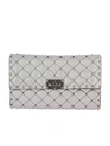 VALENTINO GARAVANI CLUTCH VALENTINO ROCKSTUD SPIKE SMALL BAG IN LAMINATED AND QUILTED NAPPA LEATHER WITH METAL STUDS AN,10539360