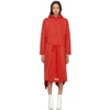 VETEMENTS VETEMENTS RED PANELLED HOODED DRESS,WSS18DR25