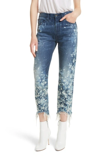 3x1 W3 Higher-ground Straight-leg Cropped Jeans W/ Distressed Sides In Stardust