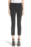 ALEXANDER MCQUEEN ZIP HEM MOTO PANTS,514818QKF06