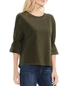 VINCE CAMUTO ELBOW SLEEVE TERRY TOP,9028608