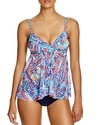 PROFILE BY GOTTEX PROFILE BY GOTTEX GLOBAL BEAT FLYAWAY TANKINI TOP,E6211B36