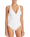 LA BLANCA ISLAND GODDESS MULTISTRAP CROSS BACK ONE PIECE SWIMSUIT,LB6BA22