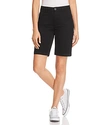 Nydj Briella Cuffed Denim Bermuda Shorts In Black In Black