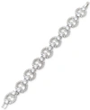 MARCHESA SILVER-TONE CUBIC ZIRCONIA LINK BRACELET, CREATED FOR MACY'S
